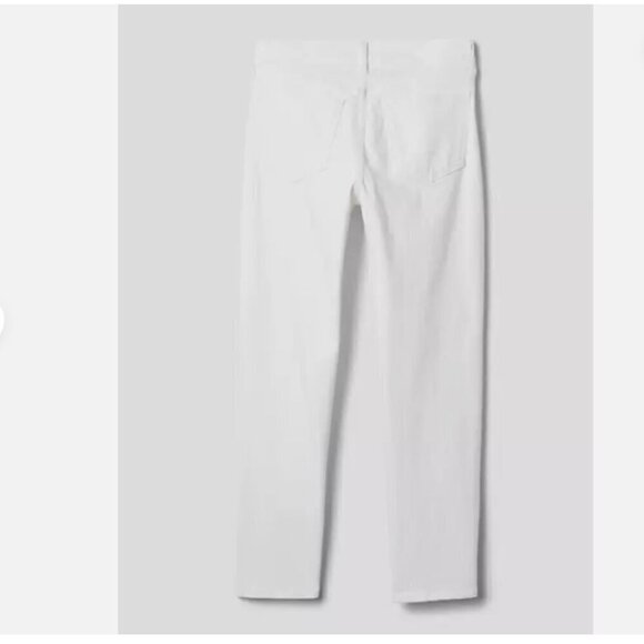 GAP Mid Rise Girlfriend Classic Jeans Size 31/12 TALL Optic White RT$80 #725278 - Picture 8 of 8